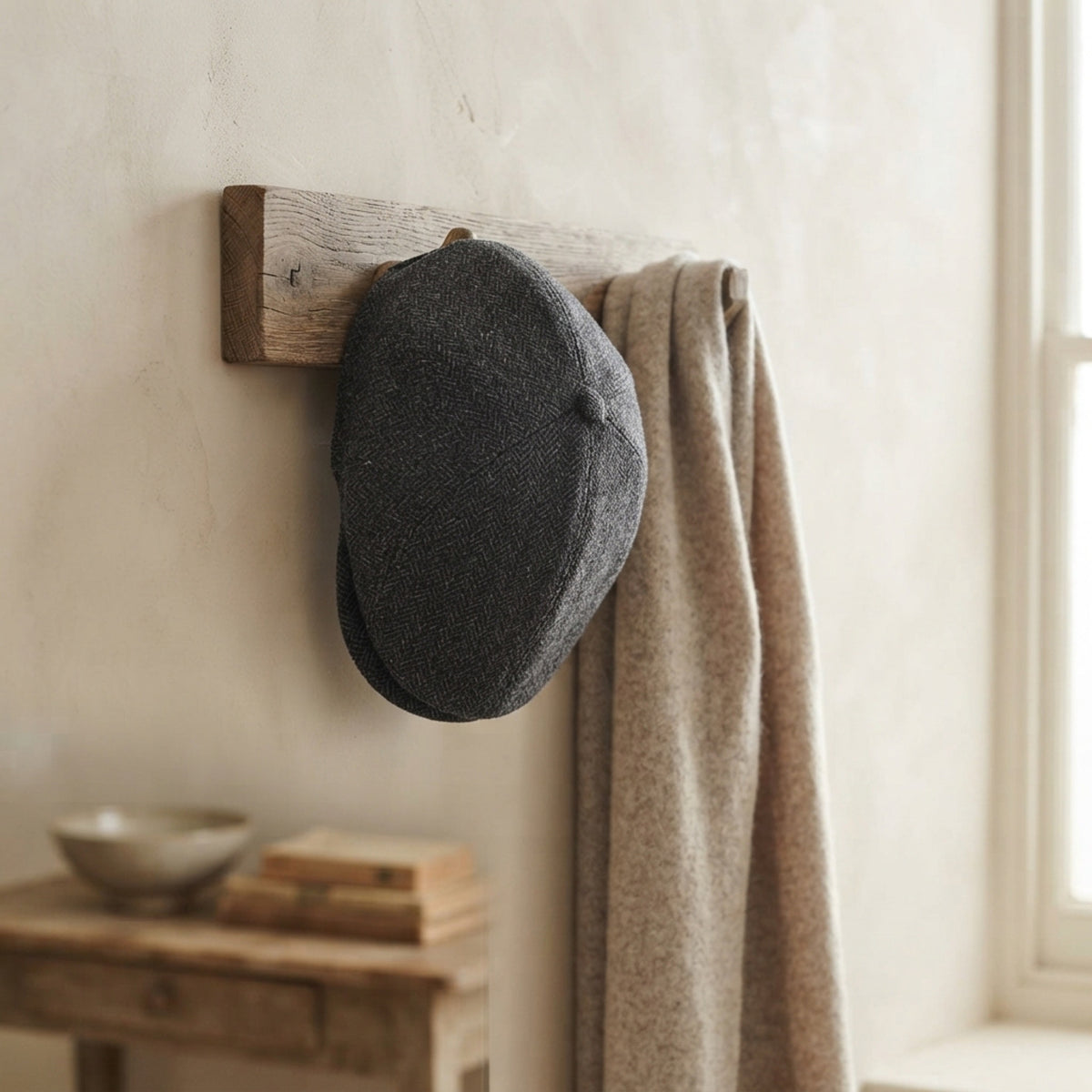 Men's Wool-Blend Herringbone Flat Cap lifestyle photo