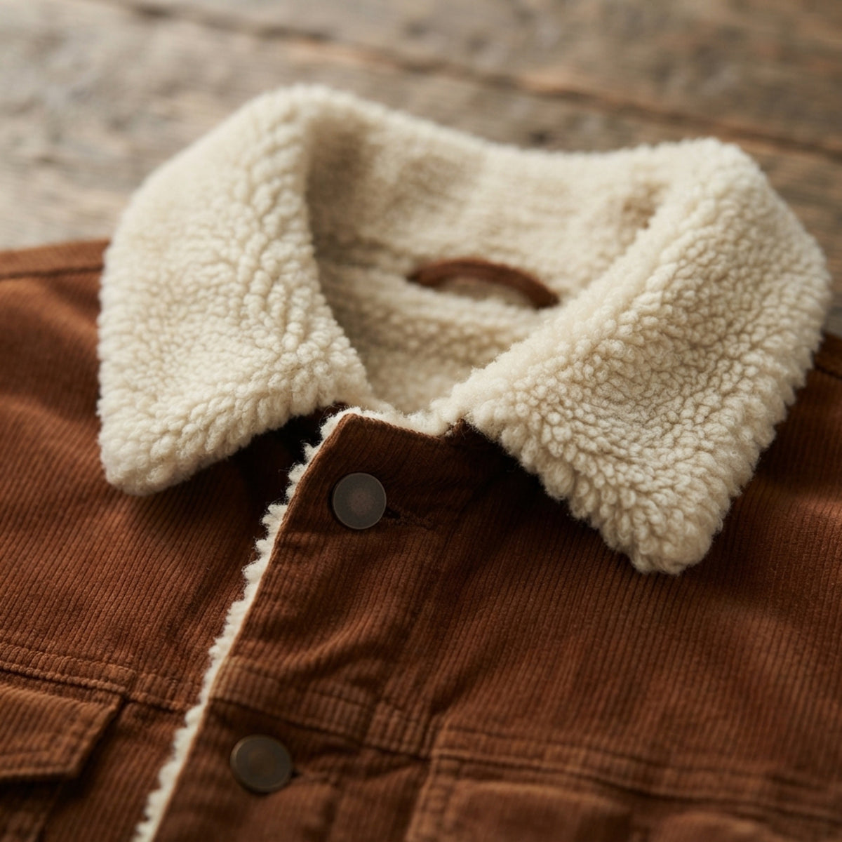 Men's Sherpa-Collar Corduroy Trucker Jacket lifestyle photo