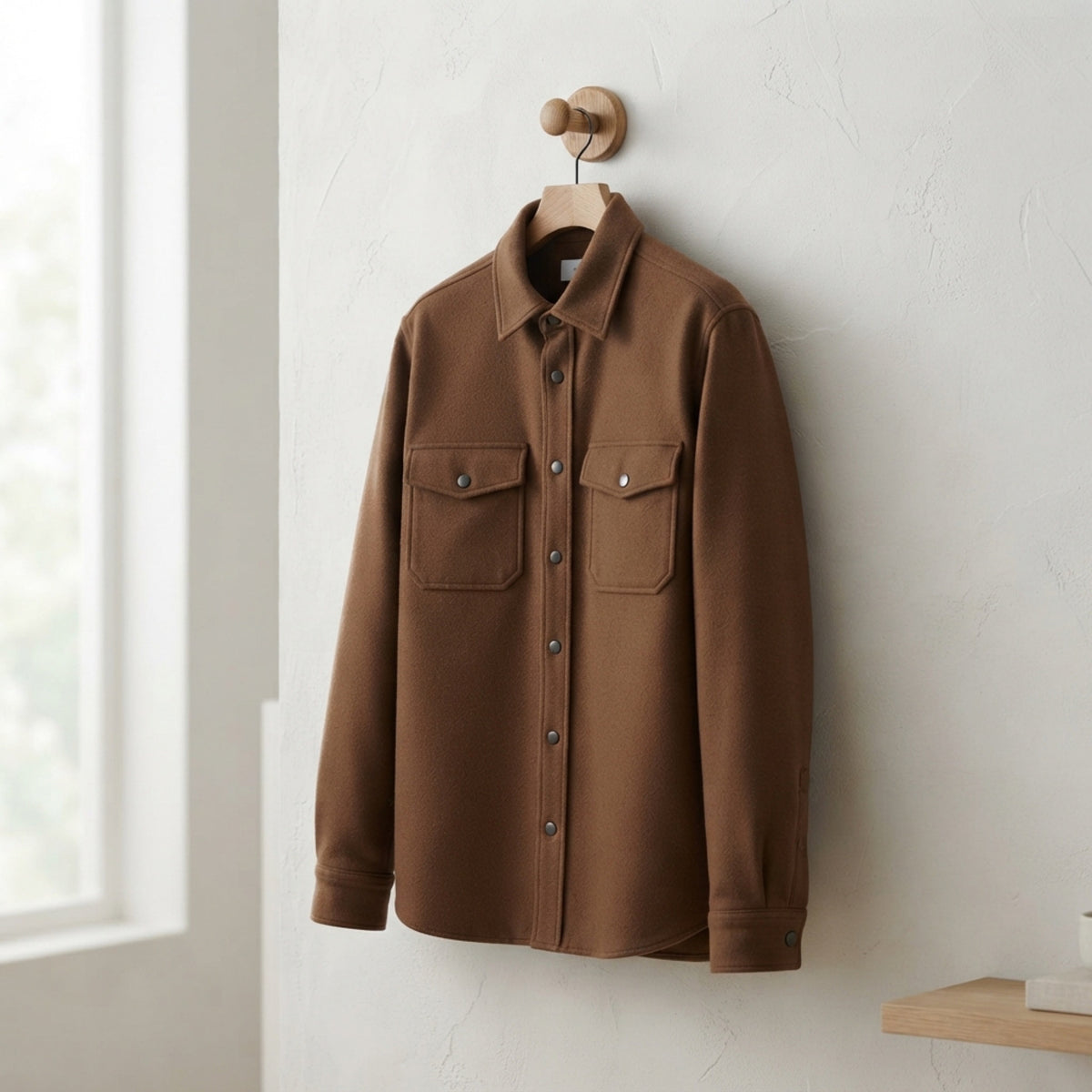 Men's Brushed Twill Overshirt lifestyle photo