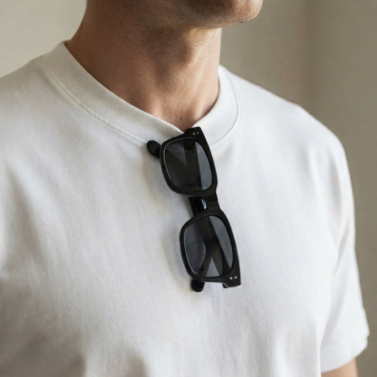 Men's Retro Square Polarized Sunglasses lifestyle photo
