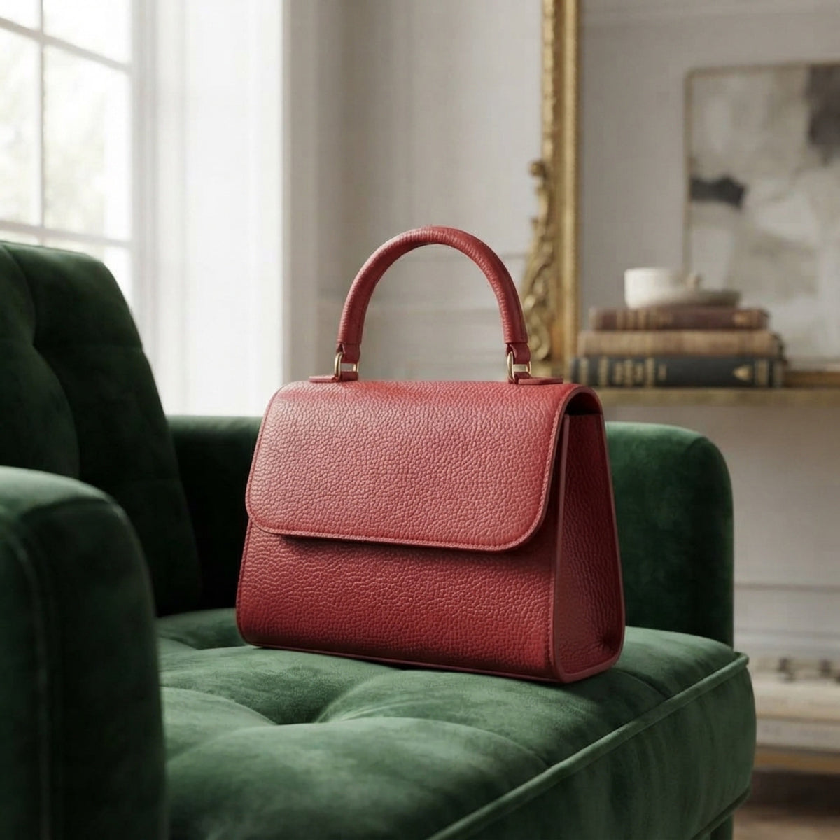 Women's Structured Top-Handle Mini Bag lifestyle photo