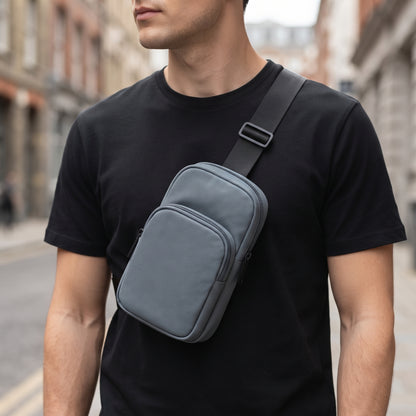 Men's Compact Nylon Sling Crossbody lifestyle photo