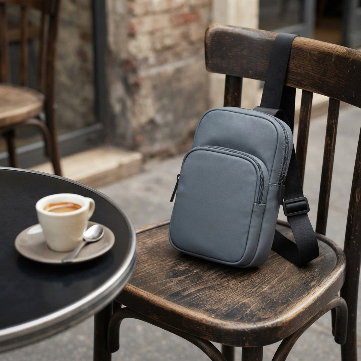 Men's Compact Nylon Sling Crossbody lifestyle photo