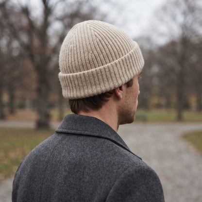 Men's Ribbed Fisherman Beanie lifestyle photo