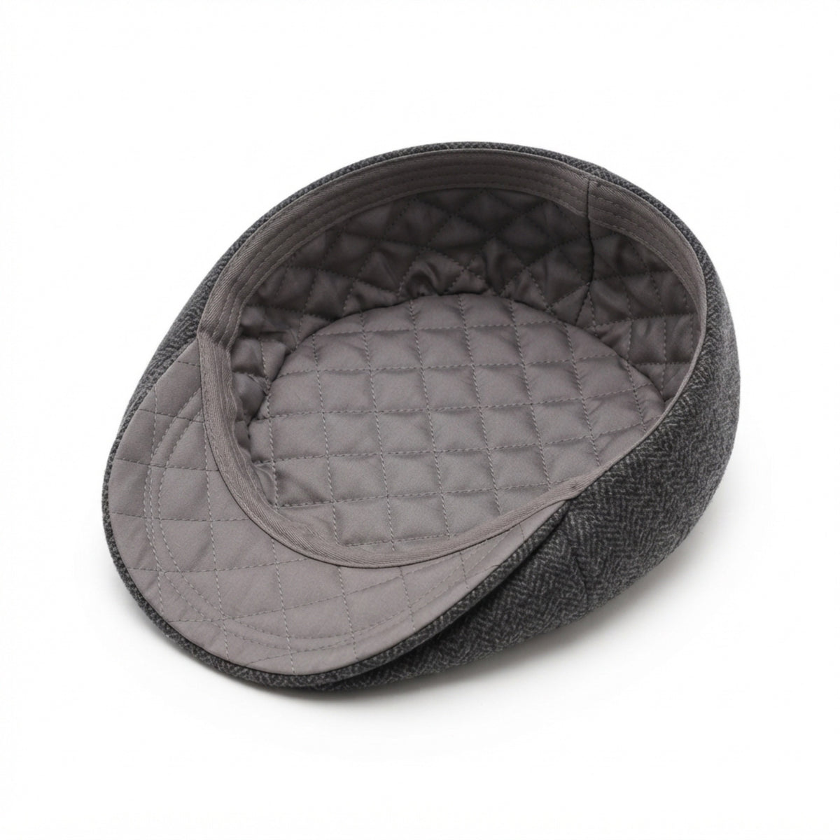 Men's Wool-Blend Herringbone Flat Cap back view