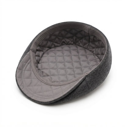 Men's Wool-Blend Herringbone Flat Cap back view