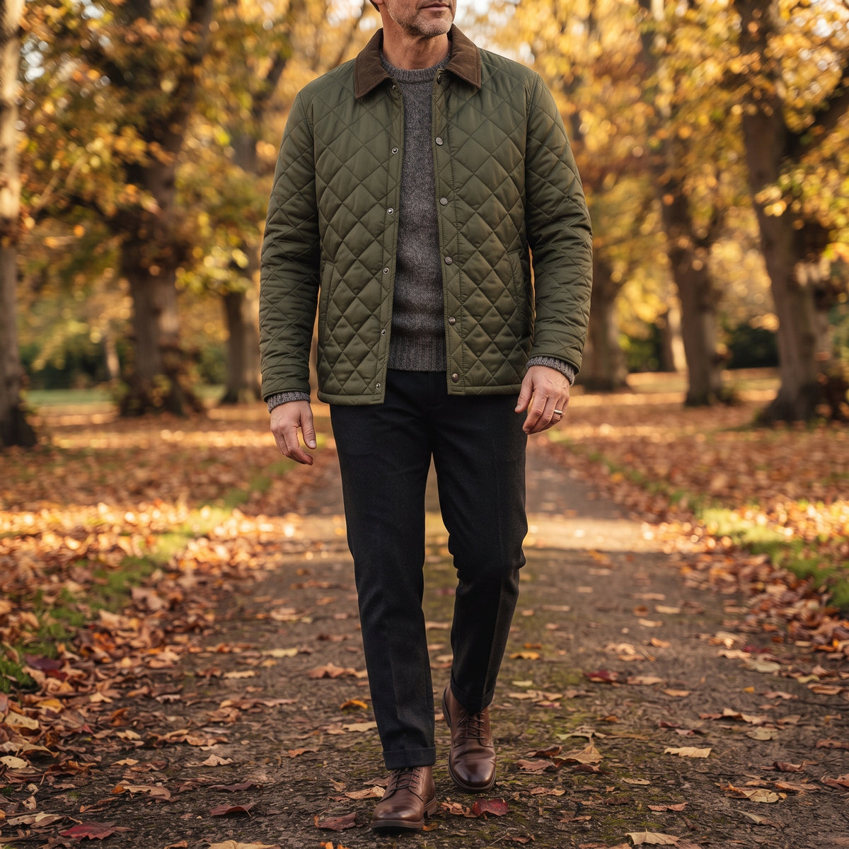 Men's Diamond-Quilted Liner Jacket lifestyle photo