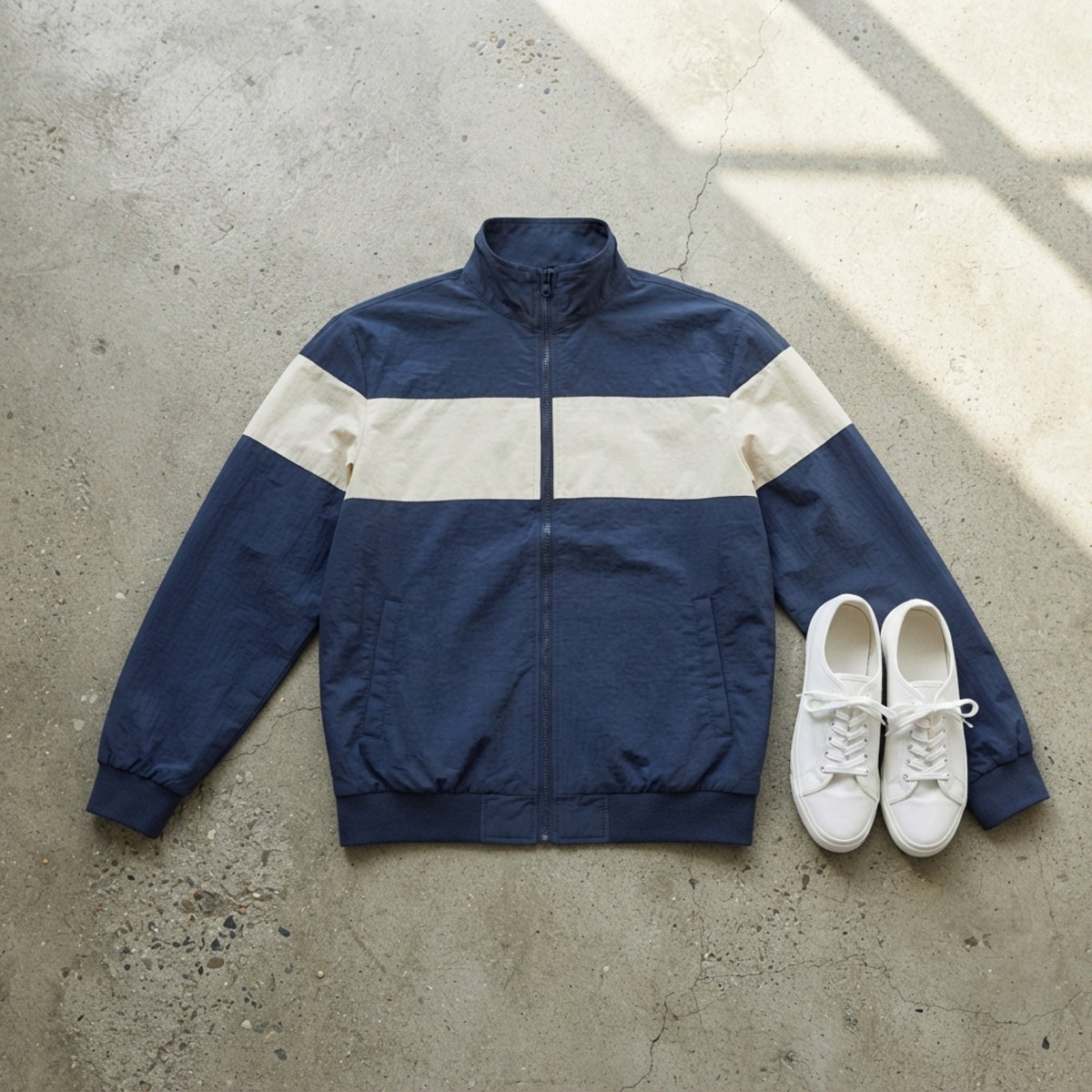 Men's Colorblock Nylon Track Jacket lifestyle photo