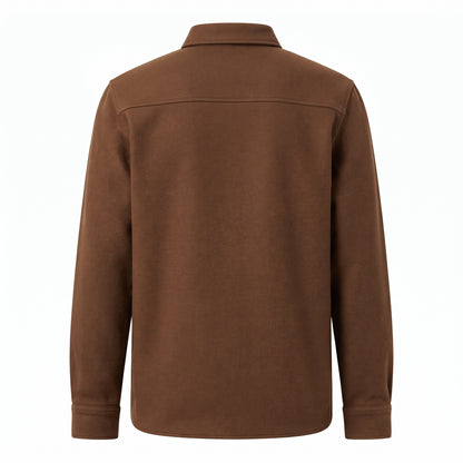 Men's Brushed Twill Overshirt back view