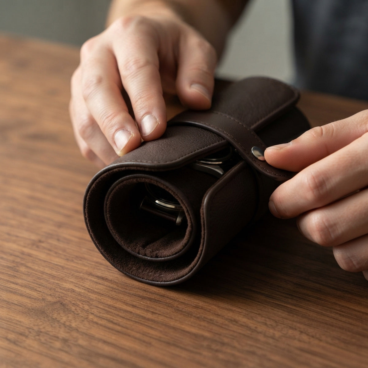 Men's Faux-Leather Watch Roll lifestyle photo