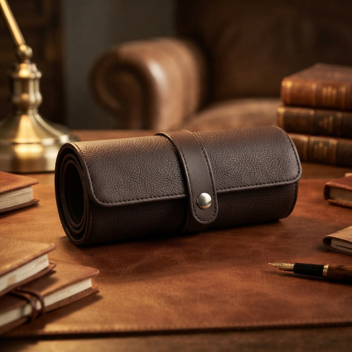 Men's Faux-Leather Watch Roll lifestyle photo