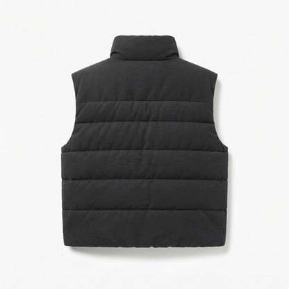Men's Cropped Puffer Vest back view