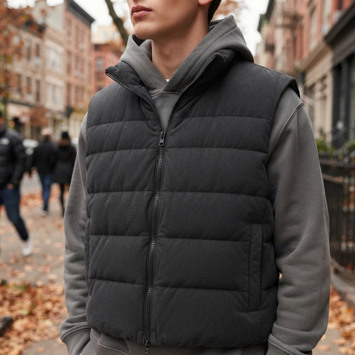 Men's Cropped Puffer Vest lifestyle photo