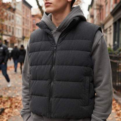 Men's Cropped Puffer Vest lifestyle photo