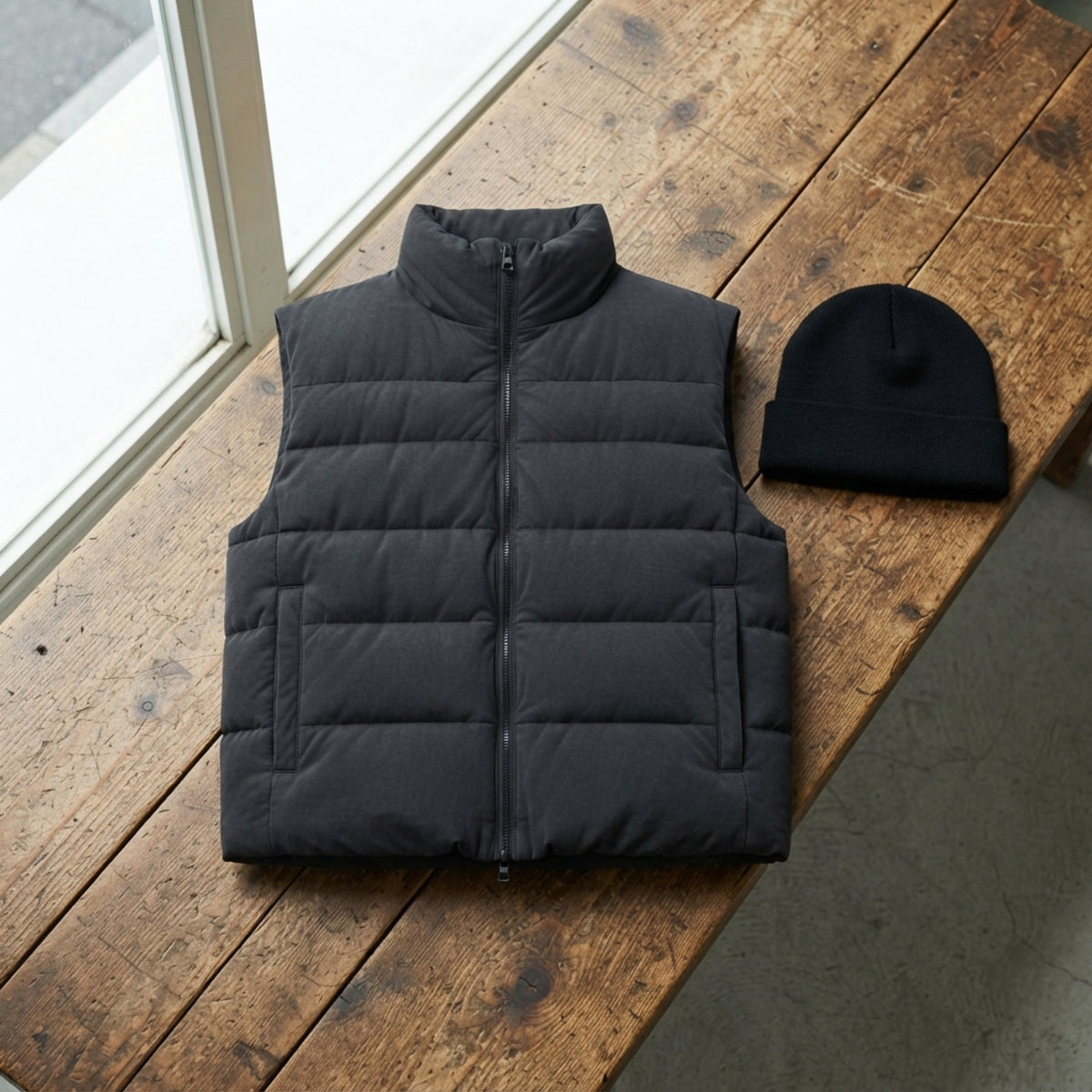 Men's Cropped Puffer Vest lifestyle photo