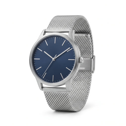 Men's Minimalist Mesh-Strap Analog Watch
