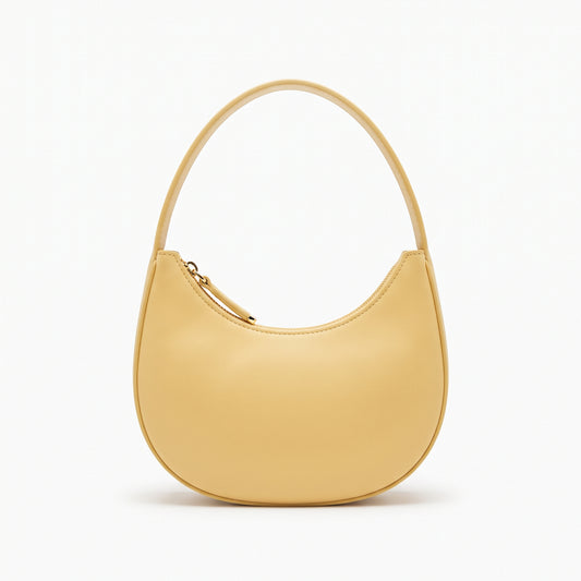 Women's Smooth Crescent Shoulder Bag