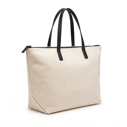 Women's Oversized Canvas Zip Tote alternate view