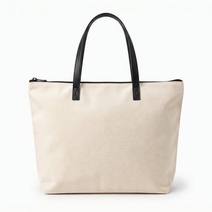 Women's Oversized Canvas Zip Tote