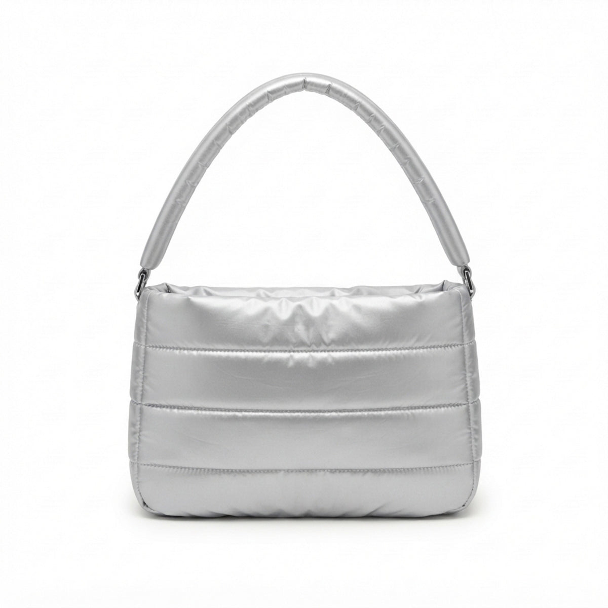 Women's Quilted Puffer Shoulder Bag back view