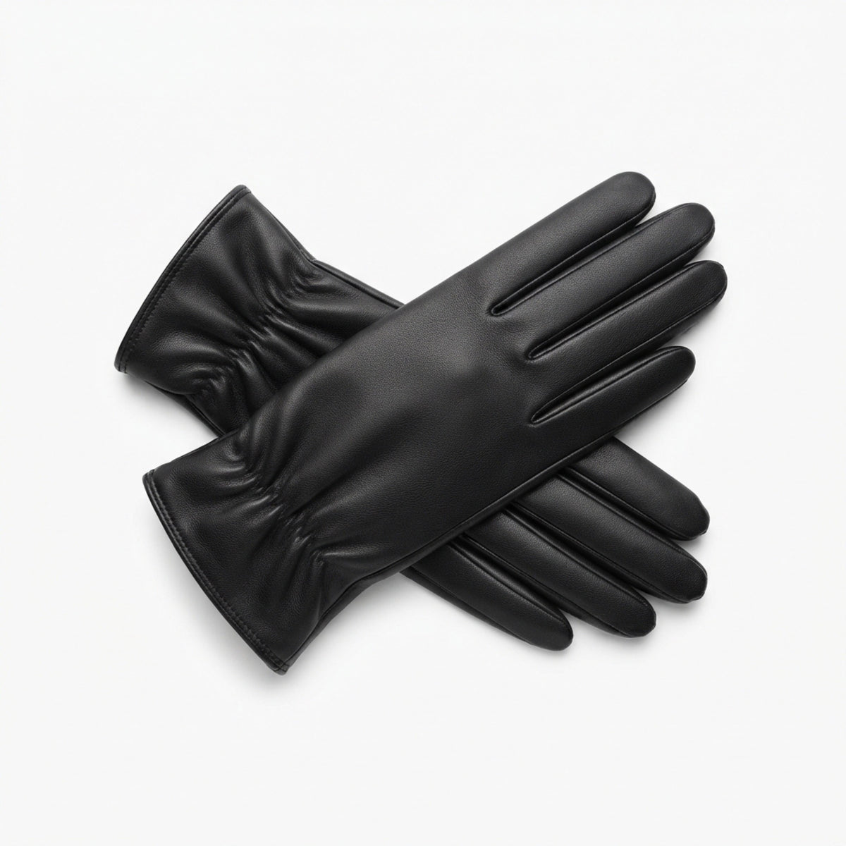 Women's Touchscreen Faux-Leather Gloves