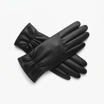 Women's Touchscreen Faux-Leather Gloves