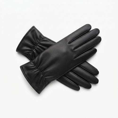 Women's Touchscreen Faux-Leather Gloves