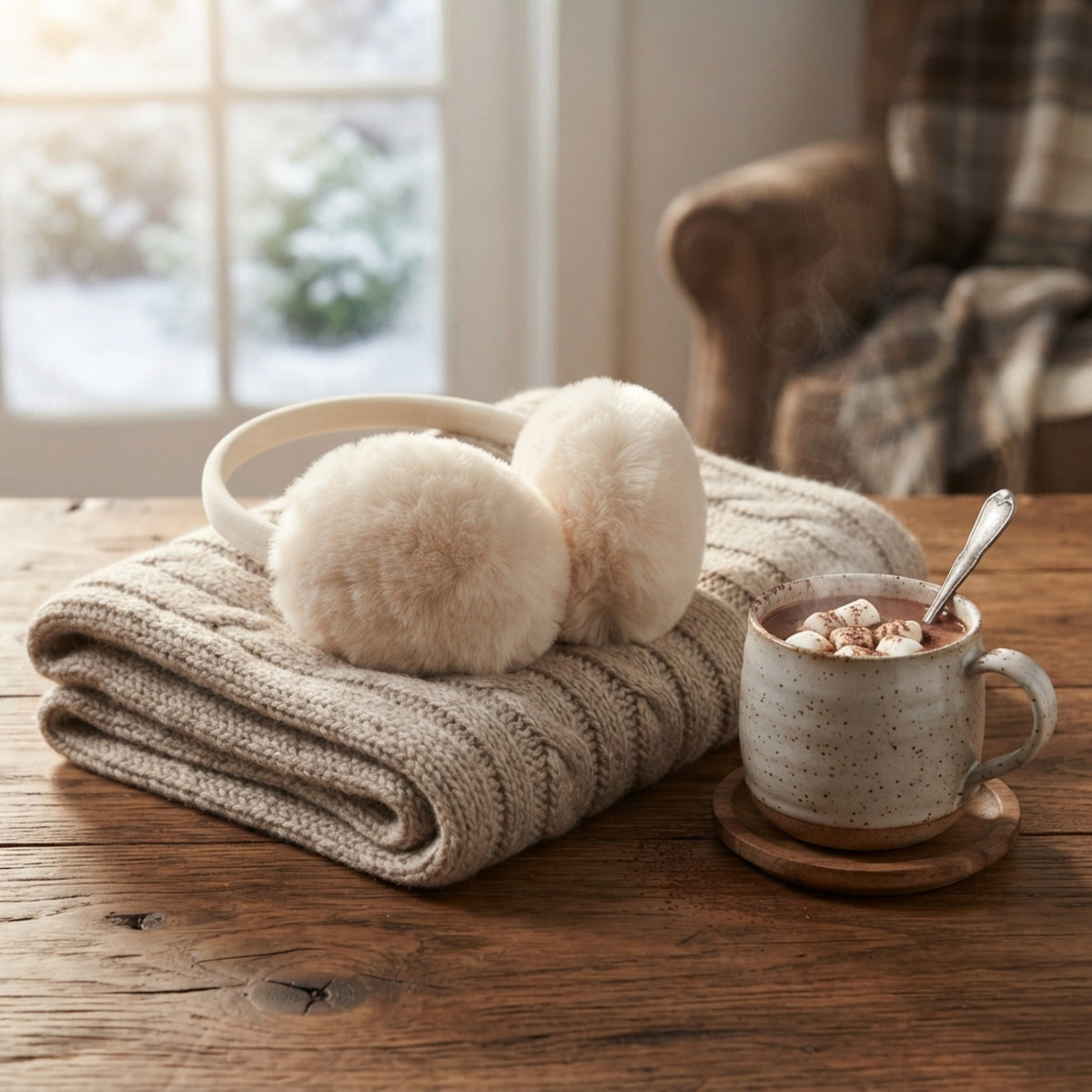Women's Faux-Fur Earmuffs lifestyle photo