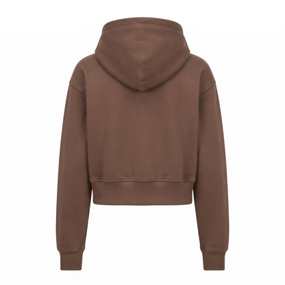 Women's Cropped Full-Zip Hoodie back view