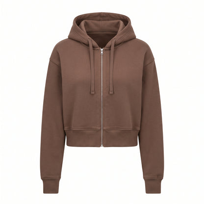 Women's Cropped Full-Zip Hoodie