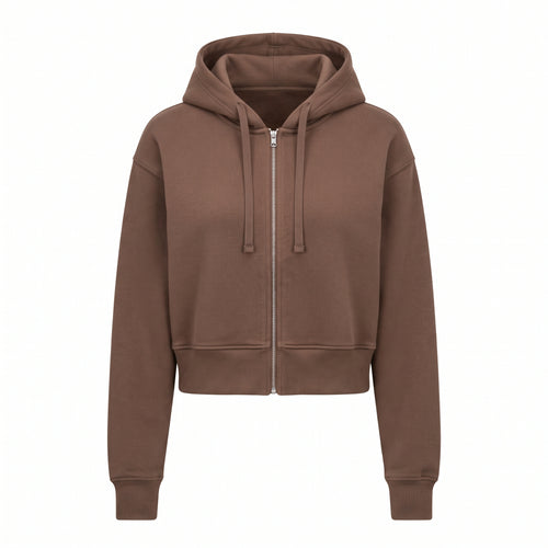 Women's Cropped Full-Zip Hoodie