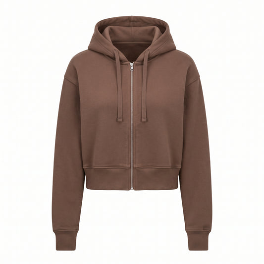 Women's Cropped Full-Zip Hoodie