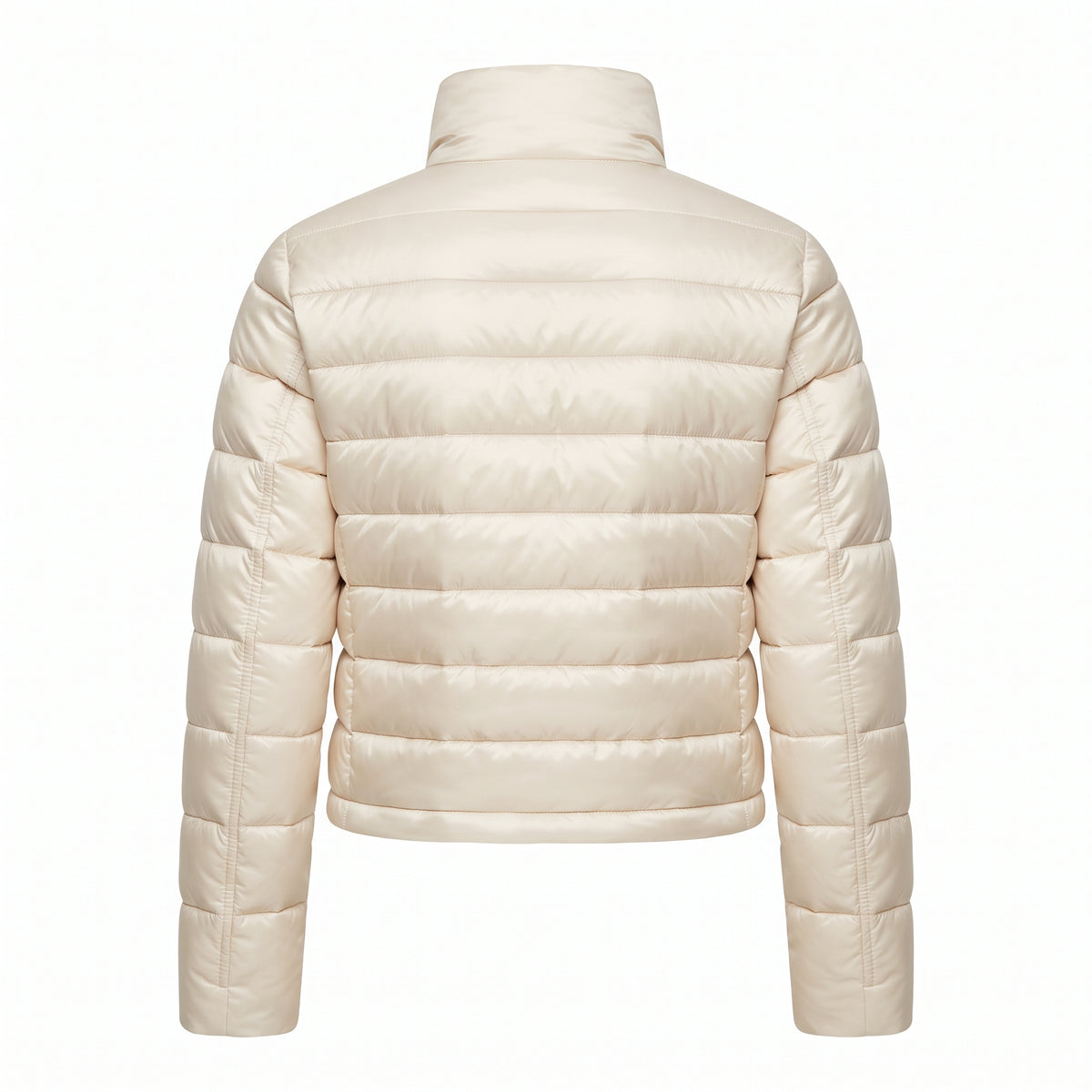 Women's Cropped Quilted Puffer Jacket back view
