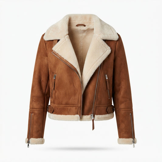Women's Faux-Shearling Aviator Jacket
