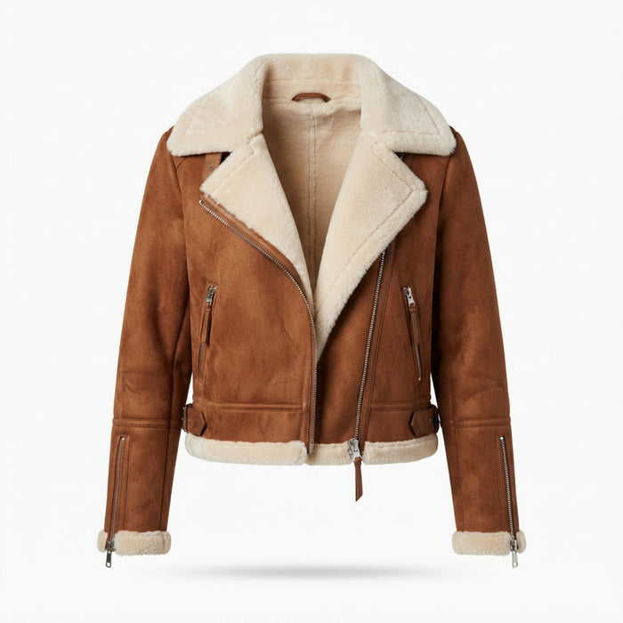 Faux-Shearling Aviator Jacket