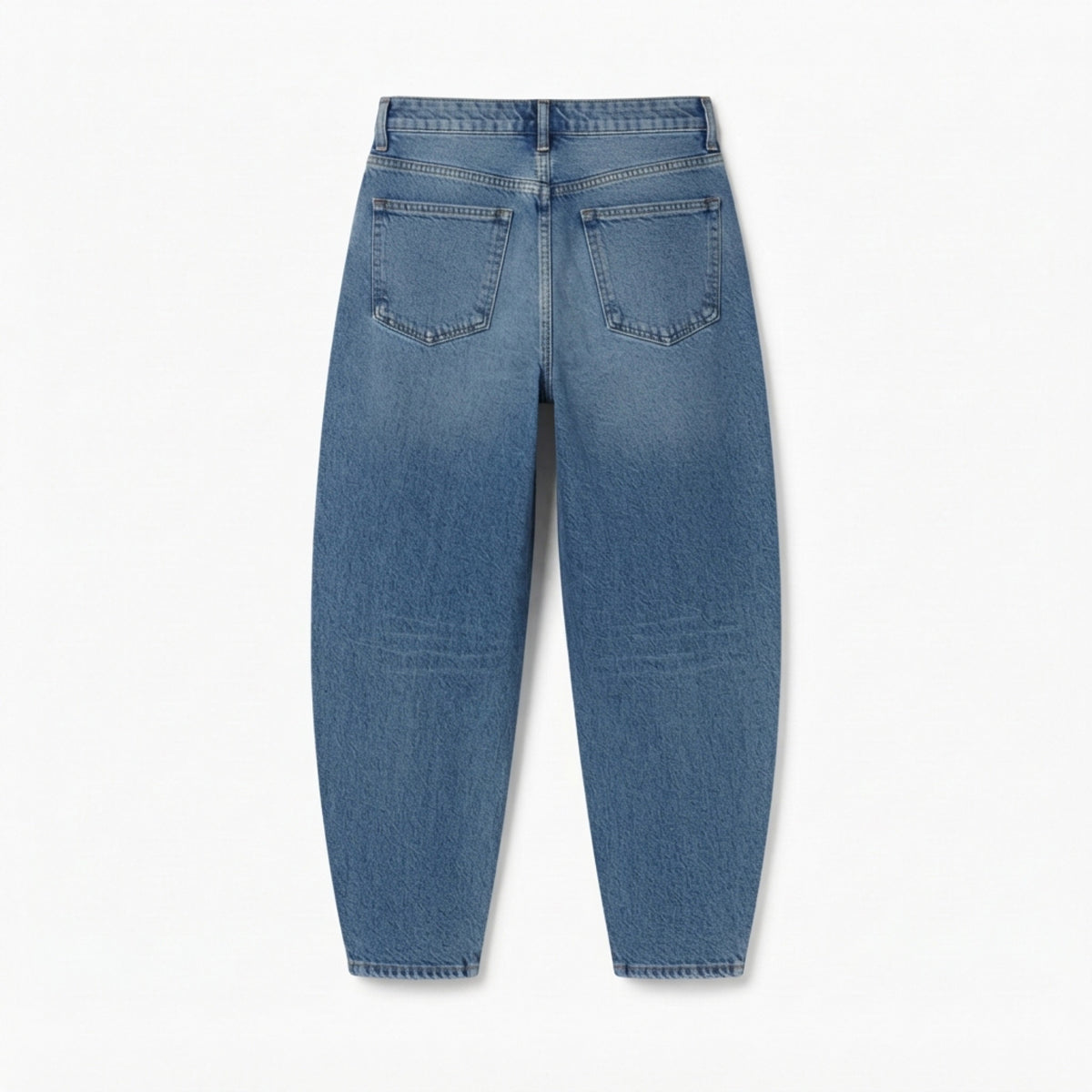 Women's Barrel-Leg Jeans back view