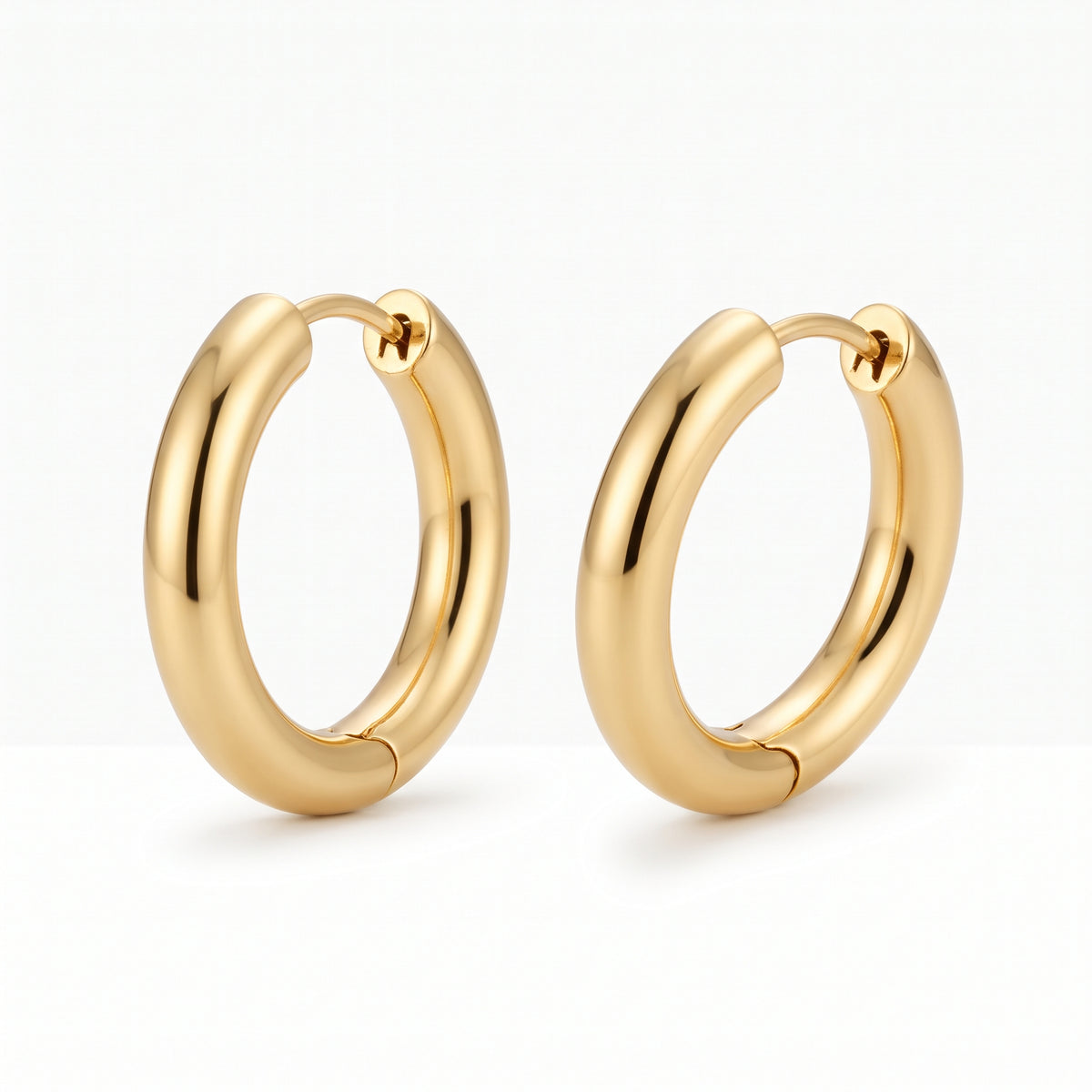 Women's Chunky Gold-Tone Hoop Earrings