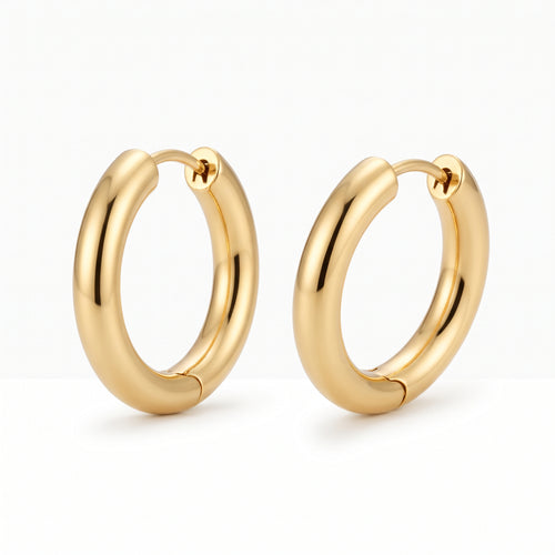 Women's Chunky Gold-Tone Hoop Earrings