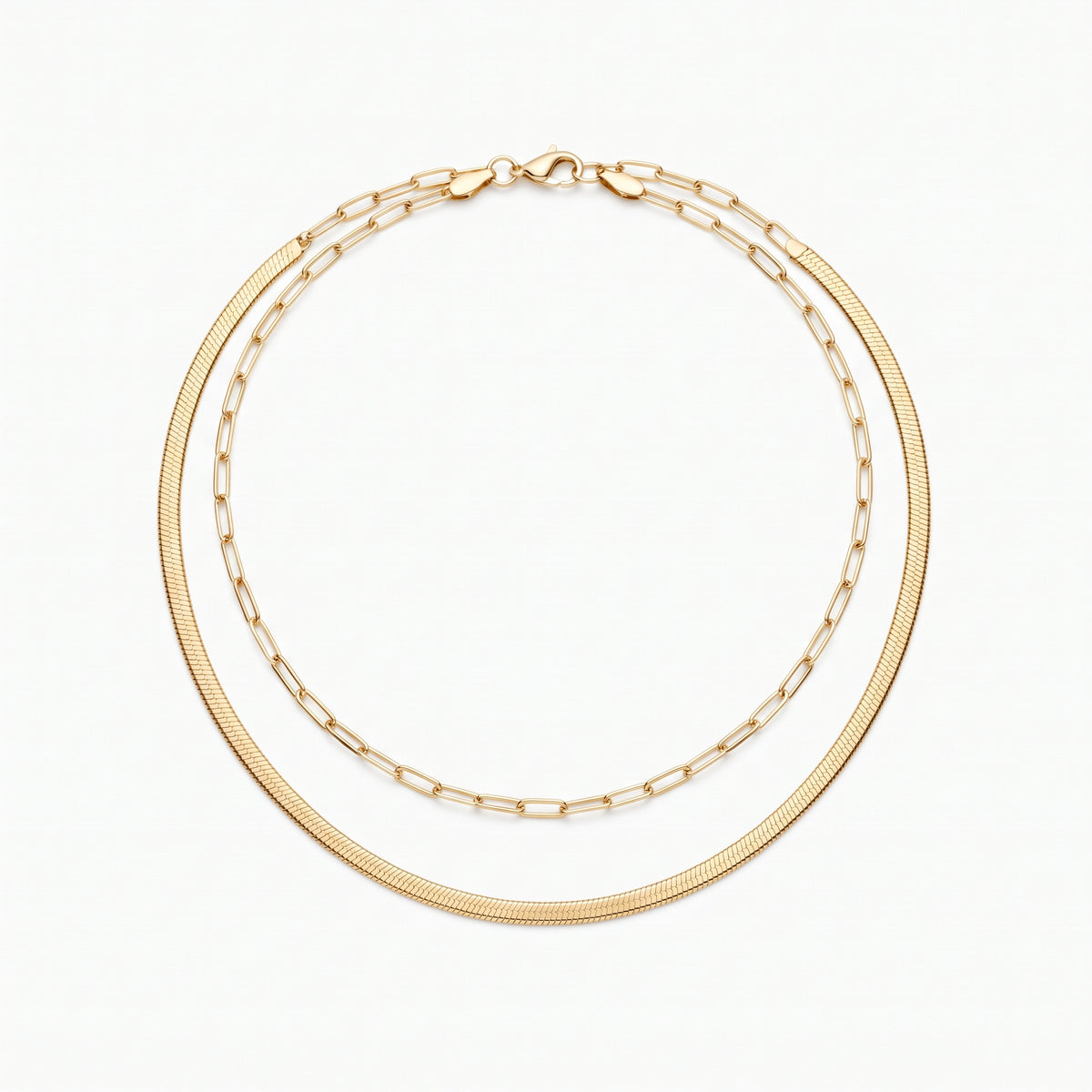 Women's Layered Paperclip Chain Necklace