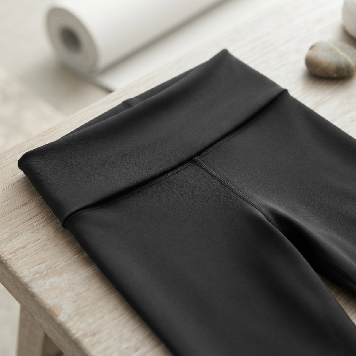 Women's Fold-Over Waist Flare Leggings lifestyle photo