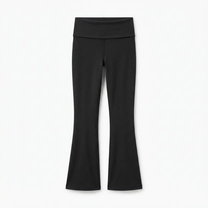 Women's Fold-Over Waist Flare Leggings