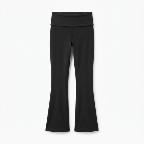 Women's Fold-Over Waist Flare Leggings