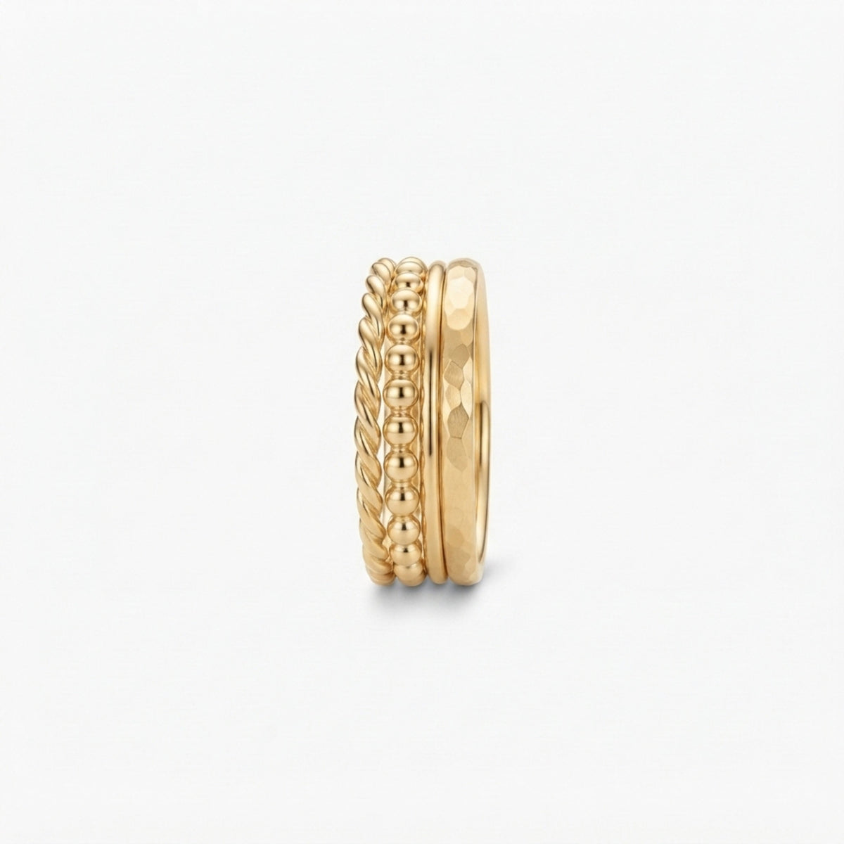 Women's Gold-Tone Stackable Ring Set (5-Piece) back view