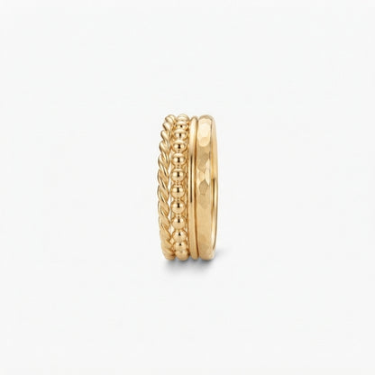 Women's Gold-Tone Stackable Ring Set (5-Piece) back view