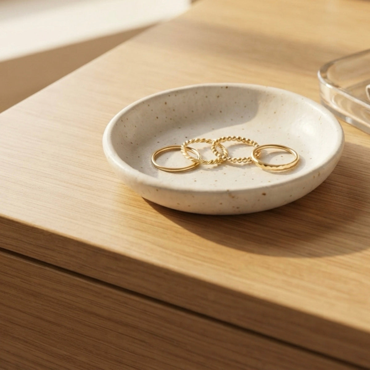 Women's Gold-Tone Stackable Ring Set (5-Piece) lifestyle photo