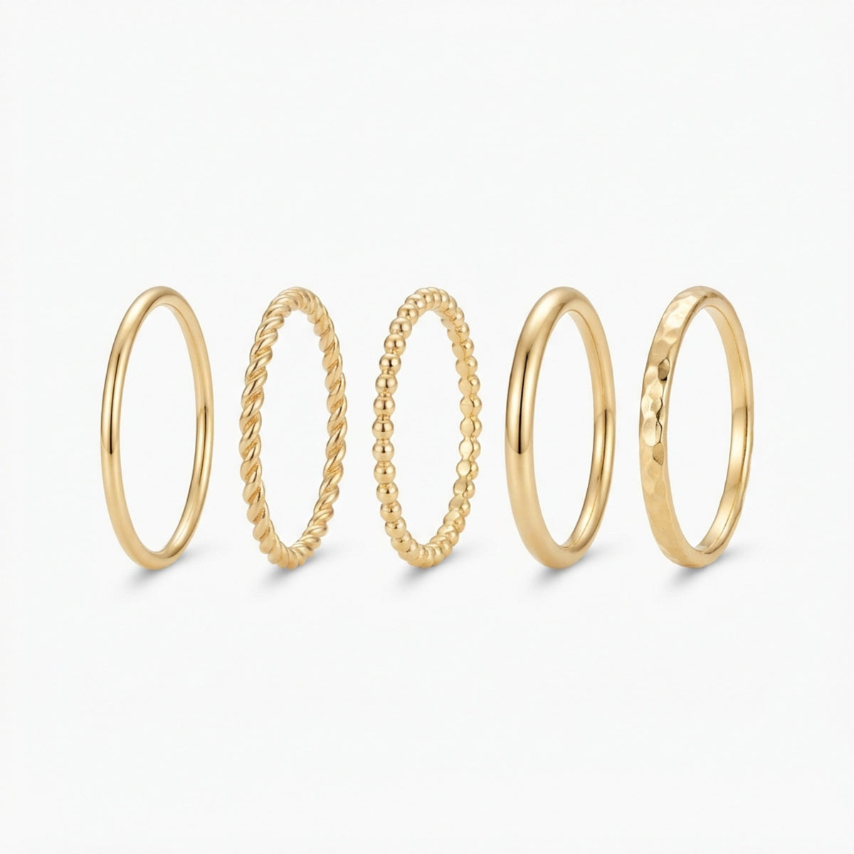 Women's Gold-Tone Stackable Ring Set (5-Piece)