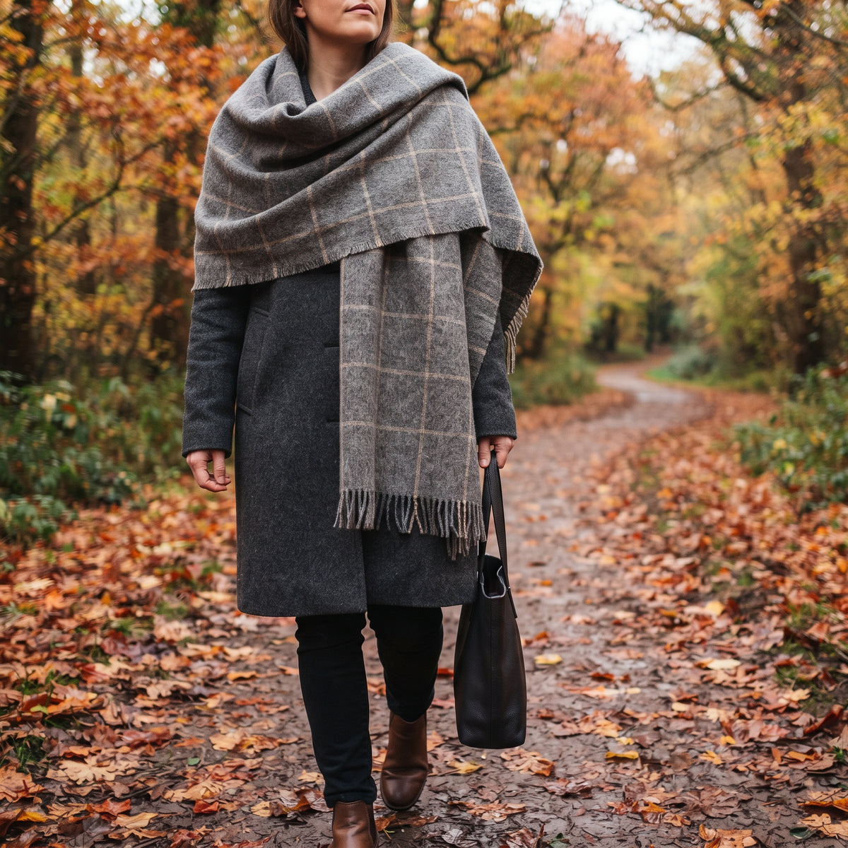 Women's Oversized Blanket Scarf lifestyle photo