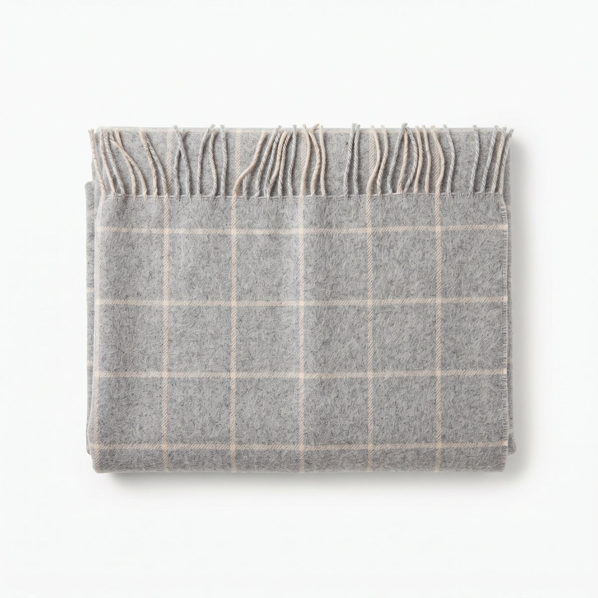 Women's Oversized Blanket Scarf in grey windowpane check