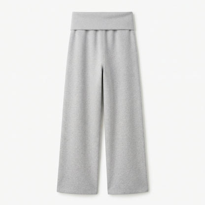 Women's Wide-Leg Fleece Sweatpants back view