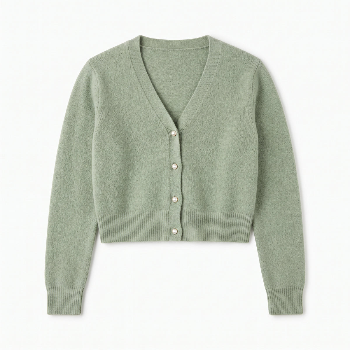 Women's Cropped Button Cardigan